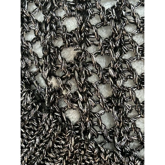 Rue21 Mesh Sweater Gray/Black/Silver Size xLarge - Picture 7 of 9